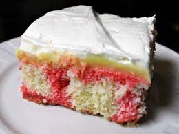 Whisk together cake mix and pudding mix. Strawberry Vanilla Pudding Poke Cake Tasty Kitchen A Happy Recipe Community