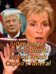Judge Judy: Trump won't attend Frank Caprio's funeral #celebrity #actresses  #judgejudy #FrankCaprio #hollywood