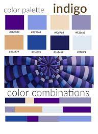 Indigo is a deep and rich color close to the color wheel blue (a primary color in the rgb color space), as well as to some variants of ultramarine, based on the ancient dye of the same name. Indigo Color Palette Indigo Colour Purple Color Schemes Purple Color Palettes