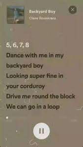 Video Song Backyard Boy Claire Rosinkranz Lagu Buku Lagu Lirik Lagu