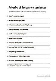 Adverbs Of Frequency Worksheets Adverbs English Worksheets For Kids Frequencies