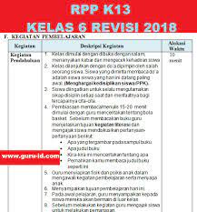 Download rpp pjok k13 sd kelas 2 semester 2 revisi 2018. Rpp Pjok Sd K13 Kelas 6 Revisi 2018 Info Pendidikan Terbaru