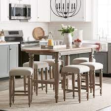 Shop our best selection of counter height kitchen & dining room table sets to reflect your style and inspire your home. Trisha Yearwood Home Collection By Klaussner Nashville 7 Piece Counter Height Dining Set With Allentown Drop Leaf Table Wayside Furniture Pub Table And Stool Sets