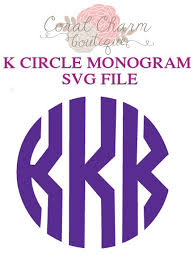 Letter Quot K Quot Circle Monogram Svg File Circle Monogram Monogram Svg Monogram