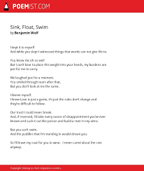 sink, float, swim by benjamin wolf