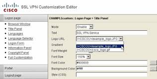 These challenges are overcome when ns1 vpn traffic steering and cisco any connect are deployed together. Asa 8 0 How To Change The Webvpn Logo Cisco