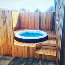Lay Z Spa Surround Diy Hot Tub Outdoor Hot Tub Garden Hot Tub Landscaping
