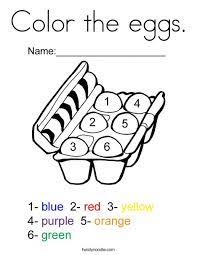 Show your kids a fun way to learn the abcs with alphabet printables they can color. Color The Eggs Coloring Page Twisty Noodle