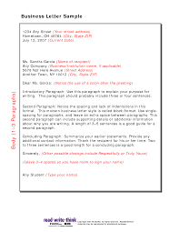 Business Letter Example English Letter