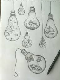 Havainnekuva Havainnekuva Art Drawings Simple Art Drawings Light Bulb Drawing