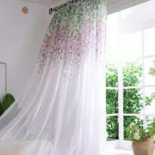 Sheer curtains living room rod pocket window curtain panels bedroom semi sheer voile curtains white (39''wx51''l,2 panels). Semi Sheer Voile Cotton Linen Curtain Purple Floral Drapes Bedroom Living Room Window Curtains Semi Sheer Voile Purple Floral Drapes Living Room Window Curtains Walmart Com Walmart Com