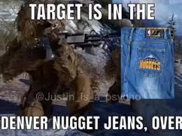 | nba denver nuggets unk jeans #15 carmelo anthony baggy denim pants men 38x32. Denver Nugget Jeans Over Ifunny
