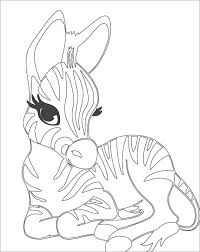 A creative zebra coloring book for adults. Cute Baby Zebra Coloring Page For Kids Coloringbay