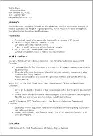 business development consultant resume