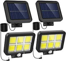 Being fully adjustable, this bright motion sensor light will protect your property from intruders. Solar Lights Outdoor Motion Sensor W 240 Bright Cob Led 16 4ft Cable 3 Lighting Modes Adjustable Panels Wired Security Solar Powered Flood Lights For Indoor Outside Yard Garden 5500k 2 Set Amazon Com