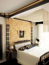 Egyptian temple sculptural pediment wall decor. Small Master Bedroom With Bathroom Novocom Top