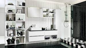 Salle de bain noir et blanc cuisines schmidt. Des Idees Deco Pour Une Salle De Bains En Noir Et Blanc M6 Deco Fr
