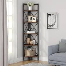 Rustic corner bookshelf small bookcase corner storage rack plant stand for living room, home office, kitchen, small space. 5 Tier Corner Shelf Modern Corner Bookshelf Small Bookcase Etsy In 2021 Living Room Corner Decor Living Room Corner Living Room Decor Apartment