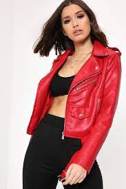 Red Pu Biker Jacket 45 00 Bikerjacket Redjacket Jacket2018 Fashionjacket Isawitfirst Isawicons Instastyle Ootd Fashion Clothes Online Womens Clothing