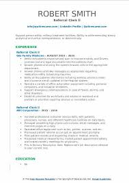 When applying for a position as an r.n. Referral Clerk Resume Samples Qwikresume