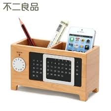 Office Pen Holder Wooden Pen Creative Fashion Office Supplies Stationery Desk Box Wood Cute Wooden Storage Boxes Stationery Organization Wooden Desk Organizer