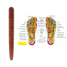 Wooden Foot Spa Physiotherapy Reflexology Thai Foot Massage Health Chart Free Massage Stick Tool Free Ship Hot