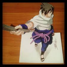 Prismacolor Colored Pencil Drawing Of Sasuke Uchiha 3d Watch The Full Video On My Youtube Channel Francesco Baio My Drawings Anime Health Quotes Motivation