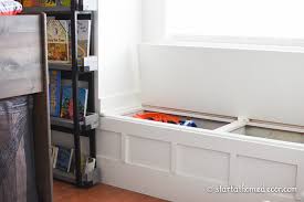 A hinged seat can work well for storing items that aren't used on a regular basis. Diy Window Seat Storage Start At Home Decor