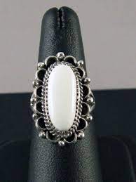 Genuine white buffalo turquoise set in sterling silver post earrings. White Buffalo Turquoise Ring Navajo Made Native American Ring