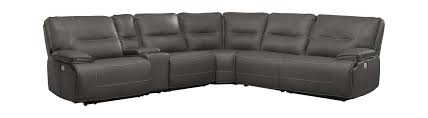 Being the perfect addition to entertain, this easy to power operate seating features 3 electrically powered headrests and fully reclining seats. Spartacus 6 Piece Power Reclining Sectional Dock86