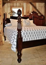 Leaf Reeded Acorn Top Bed In Mahogany Original Posts Circa 1830 Top Beds Bed Home Decor Bedroom