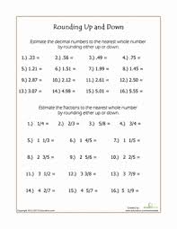 Rounding To Whole Numbers Worksheet Education Com Subtraction Word Problems Rounding Worksheets First Grade Math Worksheets
