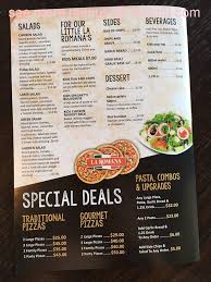 Menu At La Romana Pizzeria Broadview