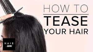 How To Tease Your Hair For Volume - Youtube