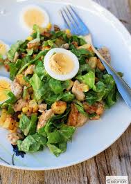 Lauwarmer Hahnchen Bratkartoffelchen Pflucksalat Rezept Rezepte Salat Lebensmittel Essen