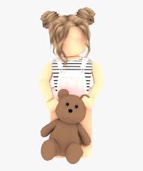 Cute roblox girls with no faces : Roblox Girl Gfx Png Cute Bloxburg Aesthetic Cute Roblox Girl Holding Teddy Transparent Png Kindpng