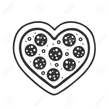 Choose from over a million free vectors, clipart graphics, vector art images, design templates, and illustrations created by artists worldwide! Heart Shaped Pepperoni Pizza Drawing Funny Pizza Lovers Doodle Royalty Free Cliparts Vectors And Stock Illustration Image 121240682