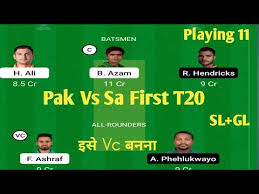 South africa have never lost a t20 series against pakistan and this record, this history would be on stake in this match. Pak Vs Sa Pak Vs Sa Dream11 Prediction First T20 Match Dream11 Today Match Sa Vs Pak Youtube