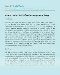 Trackers even though it is not a. Mental Health Self Reflection Assignment Free Essay Example