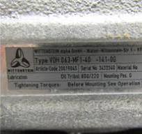 Wittenstein VDH 063-MF1-40-141-0G Gearbox Gear Reducer ...