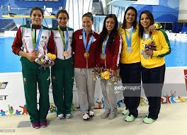 Bronze Medalist Alejandra Orozco And Paola Espinosa Of Mexico Gold Paola Espinosa American Games Mexico