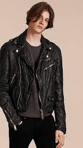 Washed Lambskin Biker Jacket Leather Jacket Leather Jacket Men Mens Leather Clothing