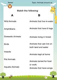 Worksheets Class1 Animals Around Us Science Kindergarten Worksheets Worksheets For Class 1 Science Worksheets