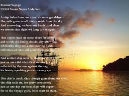 Eternal Voyage Susan Noyes Anderson Poem About Death Funeral Poems Voyage
