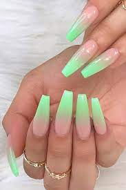 43 Crazy Gorgeous Nail Ideas For Coffin Shaped Nails Page 2 Of 4 Stayglam Coffin Shape Nails Green Acrylic Nails Coffin Nails Ombre Coffin shaped nails are one of our favorites because they just class up every outfit. green acrylic nails coffin nails ombre