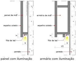 Banheiros Com Iluminacao Embutida Atras Do Espelho Iluminacao Embutida Iluminacao Banheiro Espelhos Com Led