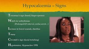 Chvostek's sign was attributed initially to increased. Hypocalcemia And Hypercalcemia Ppt Video Online Download