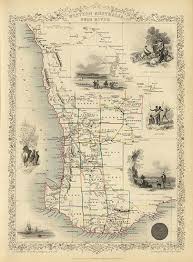 Western Australia Swan River Historical Map 1851