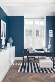 Navy blue was first used after british royal navy officers wore uniforms in the color in 1748. 25 Blue Home Office Designs That Inspire Digsdigs