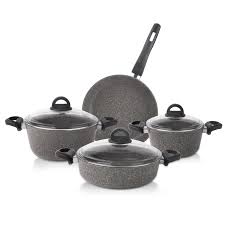 Karaca gris bio granit 7 parça tencere seti set i̇çeriği 18 cm tencere: Karaca Sapphire Bio Granit 7 Parca Gri Tencere Seti Karaca